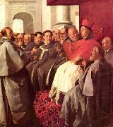 Francisco de Zurbaran Der Hl. Bonaventura empfangt die Gesandten des Kaisers oil painting reproduction